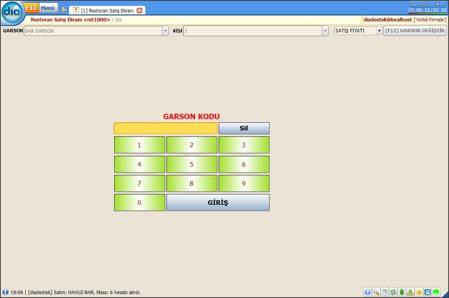 Garson Login Ekranı